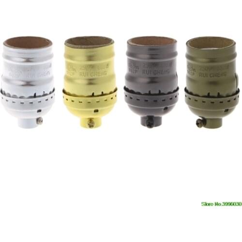 E26/E27 Aluminum Retro Pendent Vintage Light Bulb Lamp Holder Socket Without Switch