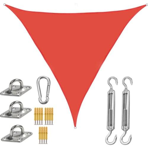 Waterproof Tent Triangle Sun Sail Camping Picnic Cloth With Heavy Duty Fixing Kit Backyard 2x2x2m Outdoor Awning Canopy Shelters