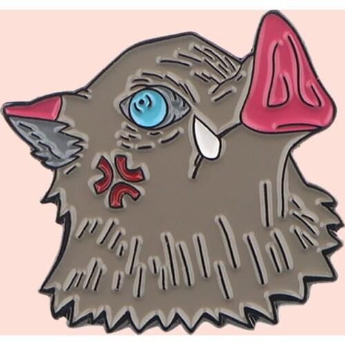 ZF2169 Angry Wild Boar Metal Enamel Pins And Brooches For Women Men Lapel Pin Backpack Bags Hat Badge Gifts