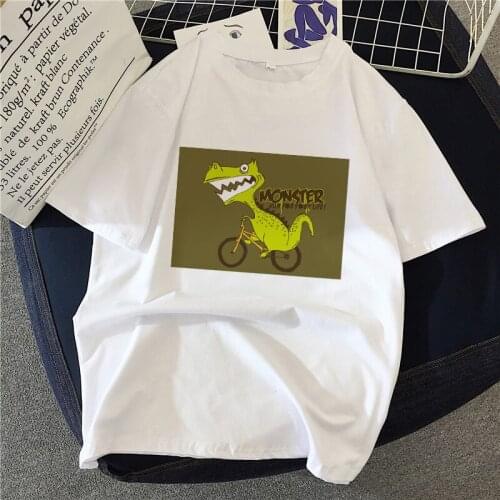 Cute Dinosaur World Monster Summer womens T-shirt Harajuku Print T-shirt aesthetic vintage femme t-shirts korean style t shirt
