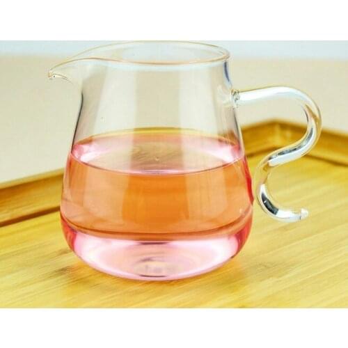 1PC 300ml Thickened low-cost clear heat resistant glass fair cup tea Kung Fu tea accessories Branch JQ 1079