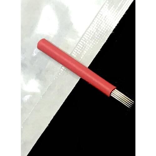 100 pcs r21 Lamina Tebori Microblading Pin for Manual Pen Permanent Makeup Round 21 Tattoo Needles 3D Eyebrow Eyebrow