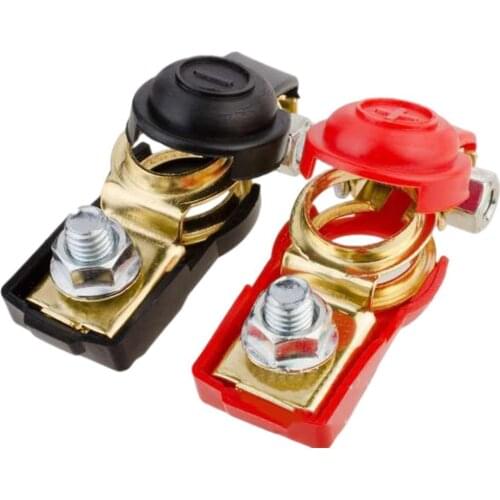 2Pcs Car Battery Terminal Wire Cable Clamp Top Quick Post Terminal Positive 12V - 24V For Car Caravan Boat Moto Car Accessories