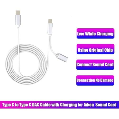 2 in 1 OTG Adapter USB C to Type C DAC Cable for ICKB Sound Card Charging Live OTG Audio Data Cable for Type C Android Broadcast