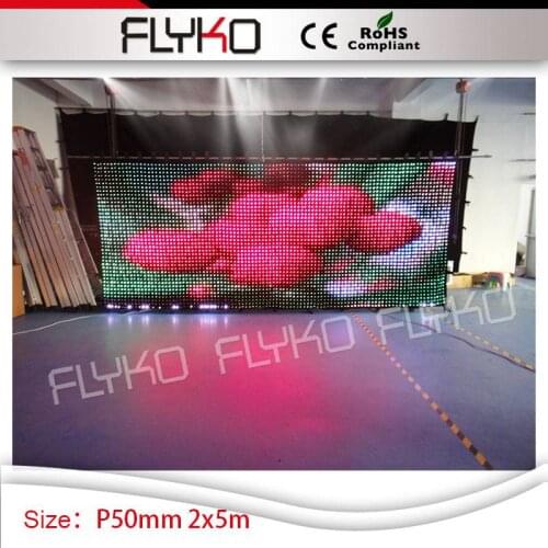 2x5m standard size P50mm dj equipment professional video light led cloth lighting curtain