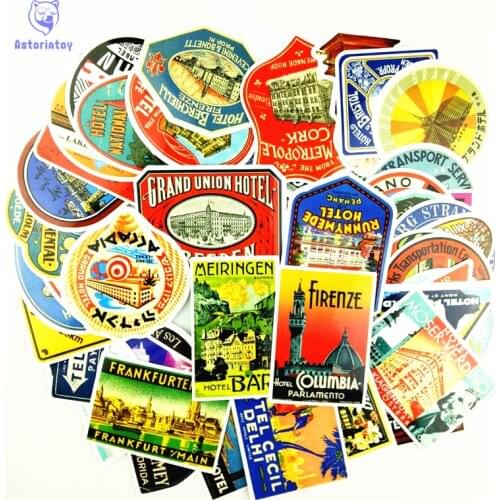 50Pcs/Lot Classic Retro Style WaterProof Stickers For Laptop Car Fridge Luggage Snowboard Cut Doodle Decal Sticker