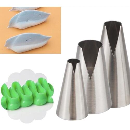 #686#580#580S Cake Decorating Tips Set Pastry Icing Piping Nozzles Stainless Steel Large Flower Cream Decoration Tips Nozzle 3PC