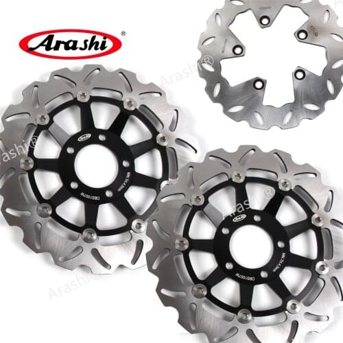 ARASHI GSX750 CNC Front Rear Brake Rotors Disc For SUZUKI GSX 750 1997 1998 1999 2000 2001 2002 2003 Floating Disks