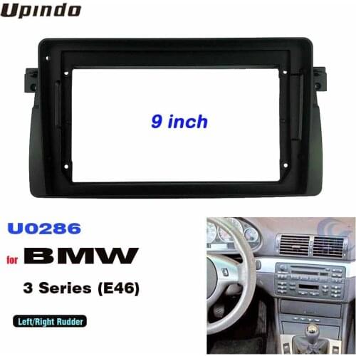 2 Din 9 Inch Car Radio installation GPS Mp5 ABS PC Plastic Fascia Plane Frame and Cable For E46 BMW 3 Series 2002-2005 Dash Kit