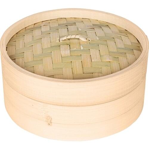 Kitchen Bamboo Steamer Basket Asian Food Steamer for Sum Dumplings 3 Sizes to Choose