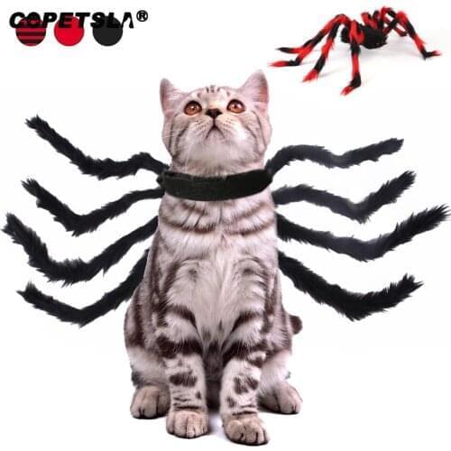 Copetsla Cute Spider For Pet Dog Cat Costumes Halloween Christmas Cosplay Clothing Funny Xmas Spider Dress Up Cat Pet Supplies