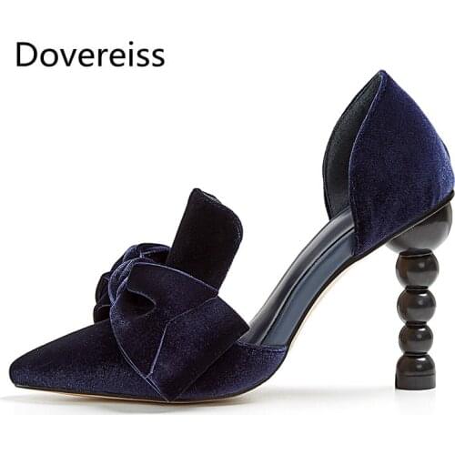 Dovereiss Fashion Womens Shoes summer New Elegant Slip on Sexy Pumps Sexy Office lady Strange style heels 34-43