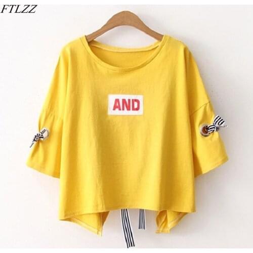 Женские футболки с коротким рукавом FTLZZ China At AliExpress