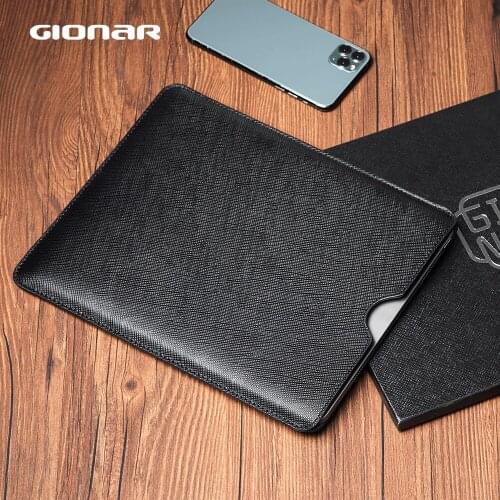 GIONAR High-end Genuine Leather Tablet Sleeve Case without Zipper for iPad Mini 7.9 iPad Air Pro 9.7 10.5 12.9 Protective Bag