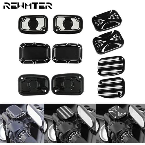 Motorcycle CNC Front Brake Master Cylinder Cover For Harley Touring Electra Street Glide Road King VRSCR V-Rod FLHR FLHX FLTR