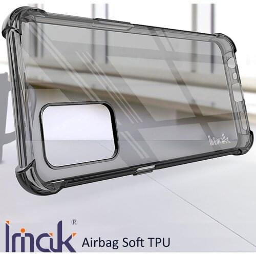 IMAK Airbag Case For OPPO F19 Drop resistance Soft TPU Silicone Clear Transparent Cover For OPPO A74 4G