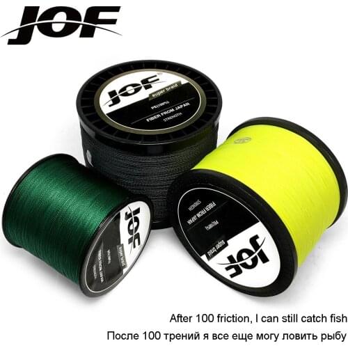 JOF 300M 500M PE Fishing Line 4 Strands Braided Fishing Line Multifilament Fishing Accessories Sea 8lb 30lb 50lb 80LB