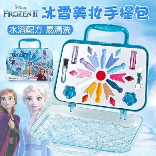 Disney frozen 2 girls elsa anna princess Cosmetics Make Up Beauty Toys Pretend Play Girls Dressing handbag Box girl toy