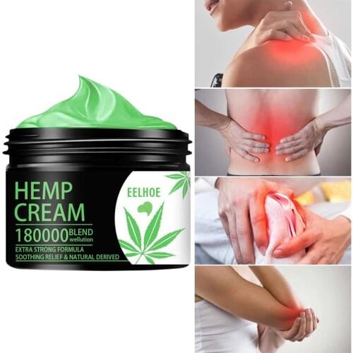 Natural Hemp Cream Anti-Inflammation Hemp Joint & Muscle Pain Relief Cream For Neck Pain Balm Ointment Pain Relief Arthrit