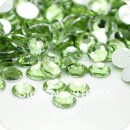 Lgiht Green color Pick Size 3/4/5/6MM 1000 pcs Resin Flatback,Nail Art ,DIY Wedding Decoration Free Shipping
