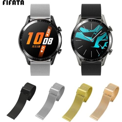 FIFATA Metal Band For Huawei Watch GT GT2 GT 2e Watch Strap Bracelet For Garmin Vivoactive4S For Amazfit GTR 2 Stratos Wristband