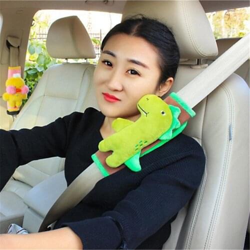 New Car Safety Seat Belt Cover Shoulder Pad Cushion Cartoon Auto Seat Belt Shoulder Protector Plush Padding Car Seatbelt Harness