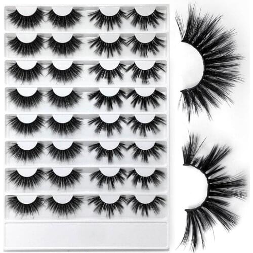 NEW 16 Pairs Multipack 3D Mink Hair False Eyelashes Natural Wispy Fluffy Long Lashes Natural Eye Makeup Tools Faux Eye Lashes