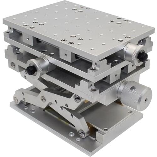 Portable 3D Workbench Laser Marking Engraving Machine 3 Axis Moving Table 210x150x150mm Optical Experiment XYZ AXIS Table Y
