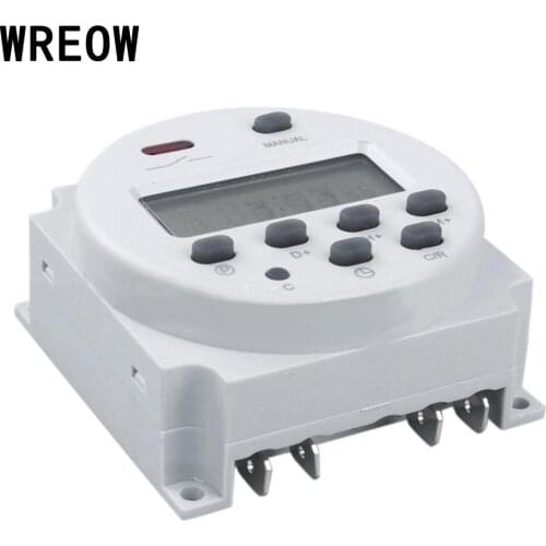 CN101 DC 12V Digital LCD Power Programmable Timer weekly 7days 17-times Daily Weekly Program Time Relay inside Switch Support C7