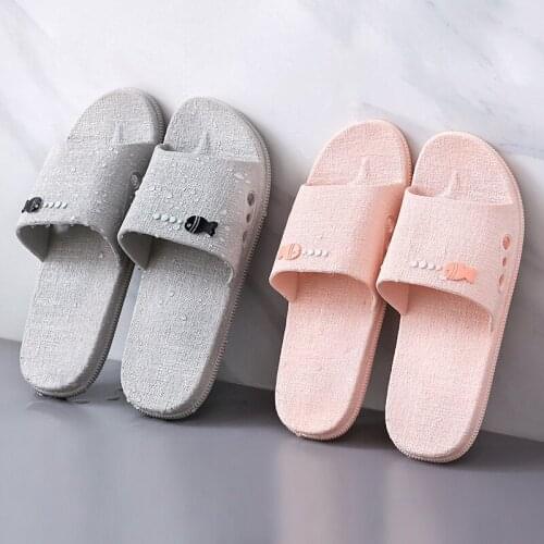Home Sandals Slippers Women Summer Indoor Non-Slip Mens Home Soft Bottom Bathroom Slippers For Couples Beach Light Flip Flops