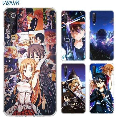 Sword Art Online SAO Anime Silicone Case For Xiaomi Note 10 9 8 lite A3 5X 6X CC9 CC9E 9SE 8SE 9T F1 Bags Cover