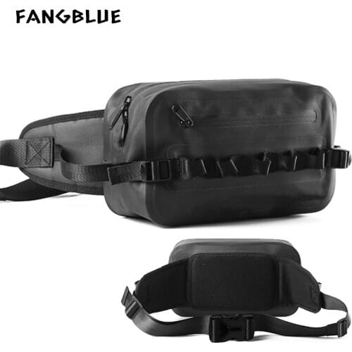 FANGBLUE 2L/4L 600D TPU Waterproof Waist Bag Rainproof Black Fashion Outdoor Sport Running Walking River Trekking Fishing Packet