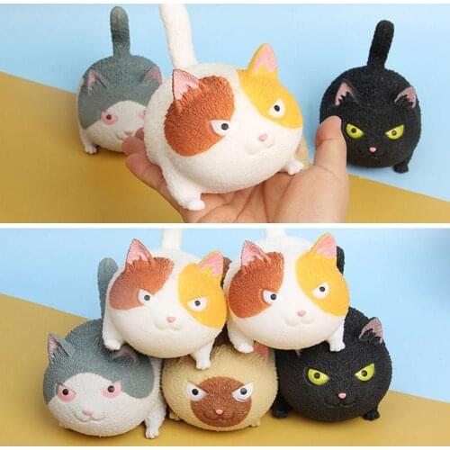 Angry Cat Squeeze Music Vent Toy Funny Gift Decompression Artifact Cat Gift Toy