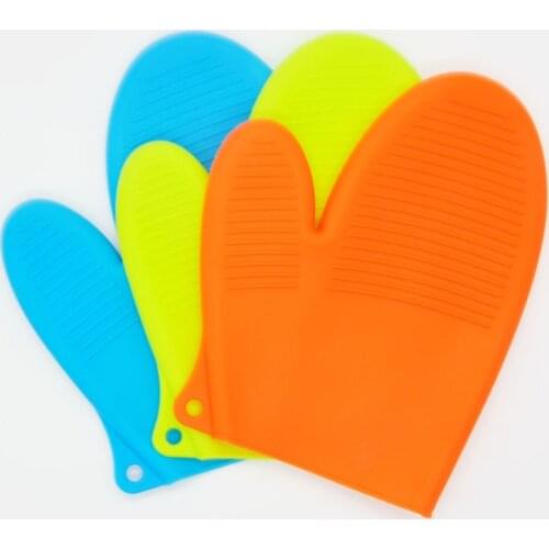 Heat Resistance Silicone Gloves Oven Mitts Anti-slip Pot Holder Baking BBQ Cooking Tools Kitchen Accessories -25