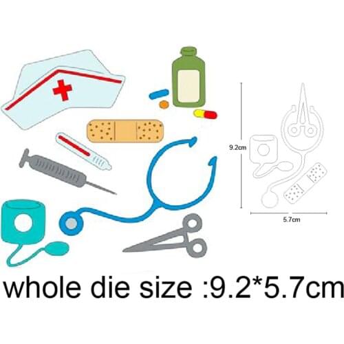 Drug Medicinal instrument Metal Cutting Dies 2020 New Stencils dies DIY Scrapbooking dies Embossing Paper Card Making Craft dies