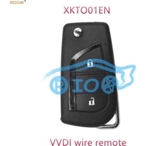 RIOOAK 10pcs/lot Xhorse for Toyota Style XKTO01EN 2 Button Universal wire Remote Key for VVDI MINI Key Tool VVDI2 free shipping