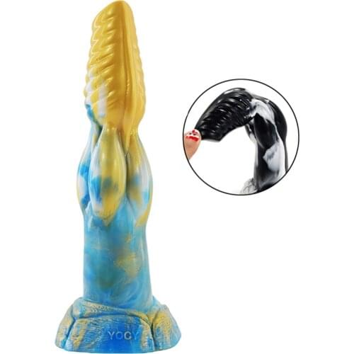 Wolf Dog Dildo Mythical Beast Cock Simulation Penis Dick Sex Toy Female Sucker Ass Plug Lesbian Masturbation Vibrator Massager