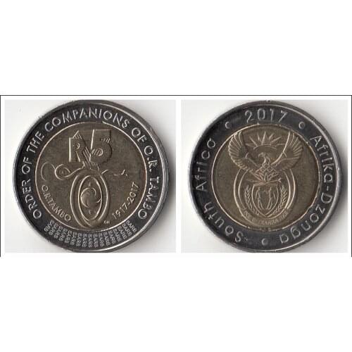 South African 5 Rand Commemorative Coin 2017 Oliver Tambos 100th Coins Africa New Original Coin Unc Collectible Real Rare