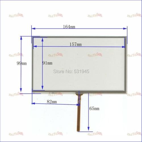 ZhiYuSun Details about 7inch Resistive Touch screen Digitizer glass For GPS HSD070IDW1-E11 7" 164*99mm