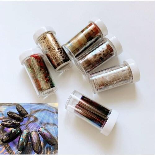 1Bottle Different Color Nail Art Foil Transfer Stciker Nail Art sticker 4cm*1m in plastic bottle