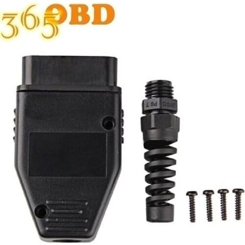 100Pcs OBD2 16Pin Male Connector Shell Plug Adapter OBD OBDII OBD2 16Pin Shell Plug Adapter 16Pin Male Shell Plug