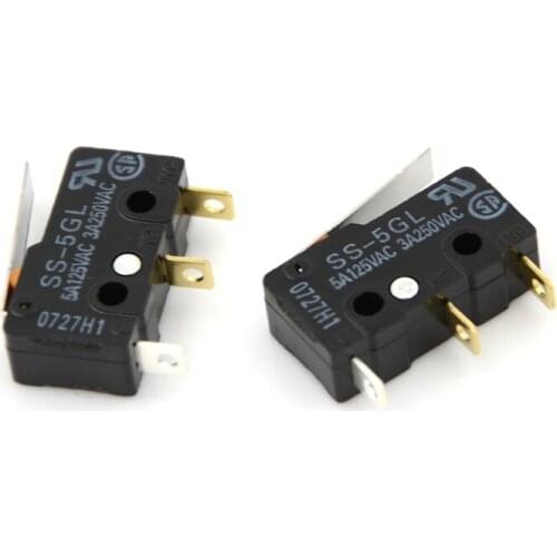 2pcs/lot Limit Micro Switch SS-5GL 3D Printers Parts Microswitch Mini Mouse Button Fretting Part Copper Accessory