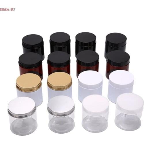 2pcs Plastic Jar Cosmetic Cream Jar Plastic Pot Aluminum Lid Plastic Cap PET Container Empty Food Packing Cans