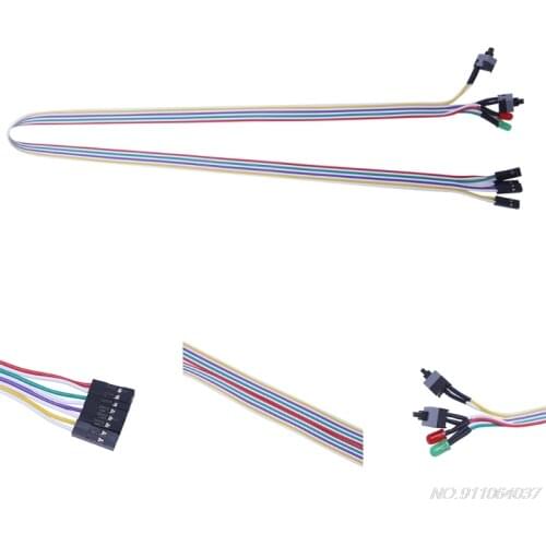 65cm Desktop Computer PC Case Power On Reset Switch Cable With HDD LED Light N27 20 Dropshipping