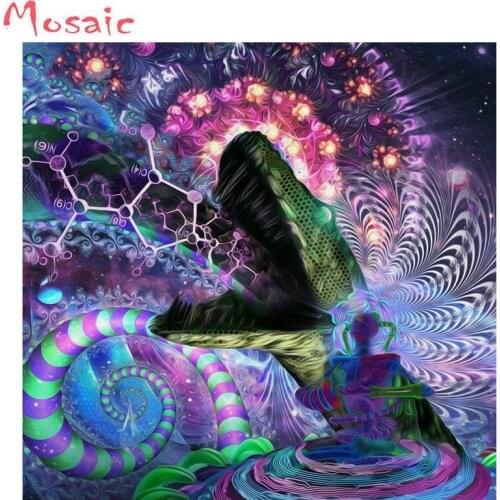 Diamond Embroidery Three-dimensional Python Scenery Semi-finished Cross Stitch Mosaic Round/square and Full Drill DIY Set Gift