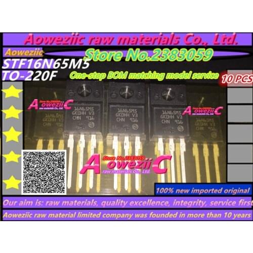 Aoweziic 100% new imported original 16N65M5 STF16N65M5 TO-220F field-effect transistor 16A MOS 650V