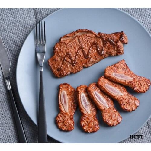 Beefsteak artificial food display props dining room hall hotel restaurant store shop decoration simulation fake beef steak model