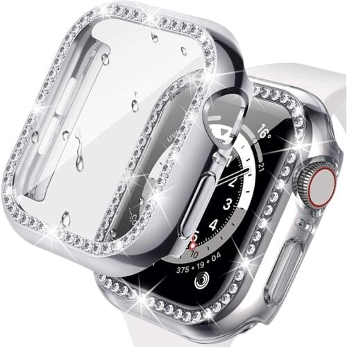 Cover For Apple Watch case 44mm 40mm 42mm 38mm bumper Screen Protector Tempered film +case accessories iwatch series 6 SE 5 4 3