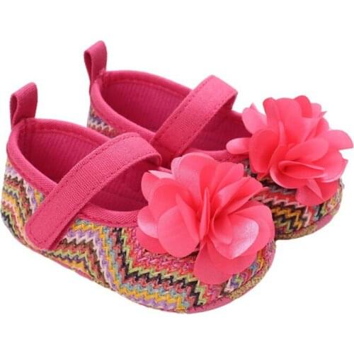 Baby Girl Flower Casual Shoes Princess Party Lace Floral Soft Sole Crib Shoes Newborn Anti-Slip Sneaker 2021