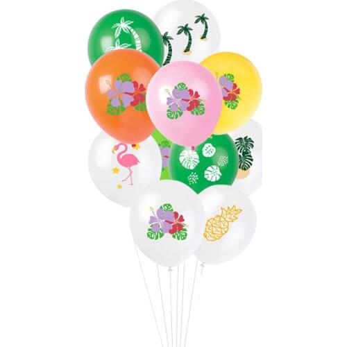 Hawaii Party 5pcs 12inch Ballons Flamingo Pineapple Latex Balloons Summer Birthday Party Baby shower Wedding Balloons Decoration